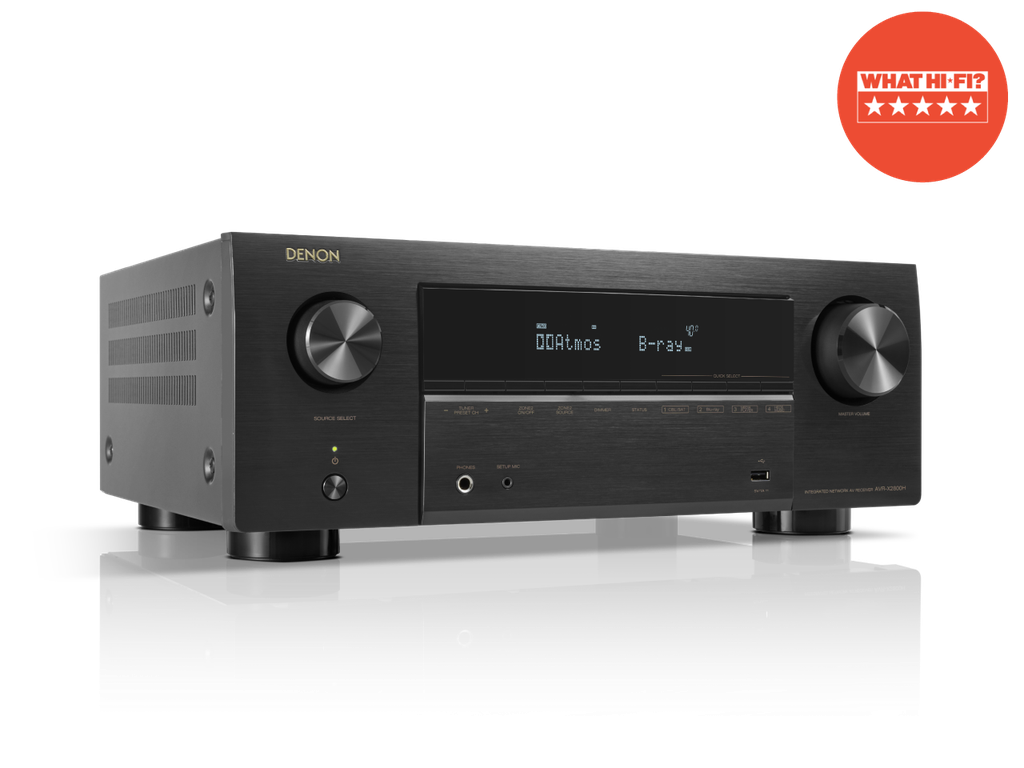 Denon AVR-X2800H 7.2 Ch. 95W 8K AV Receiver with HEOS  8K Ultra HD, 3D Audio, 95 watts per channel
