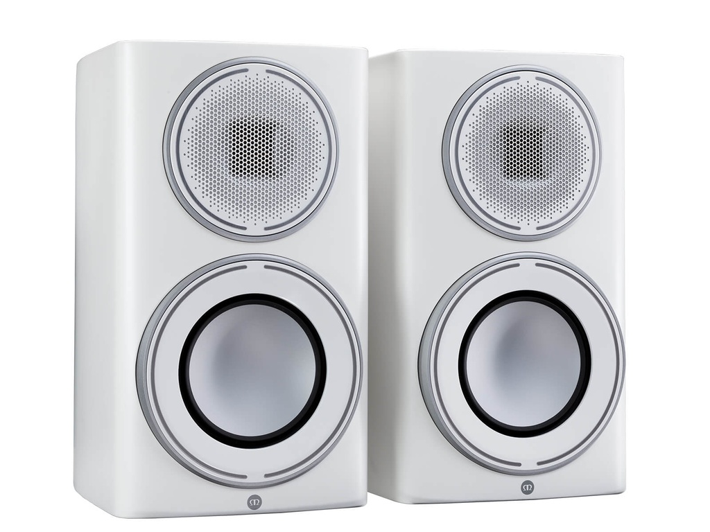 Monitor Audio Bookshelf The Platinum 100 3G is a compact 2-way speaker that features a MPD III transducer and 6” RDT III mid-bass driver cone