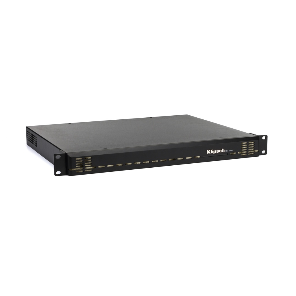 Klipsch KDA-1000 DSP Amplifier powers larger arrangements to deliver incredible performance, 1000W Total System Power (4 x 250W)