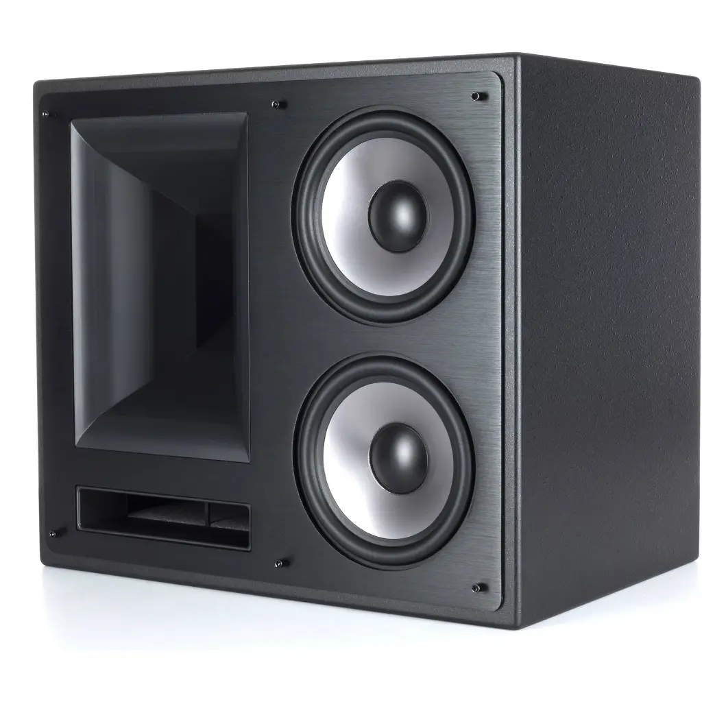 Klipsch KL-650-THX-L, Left Bookshelf Speaker, 6 x 10" Tractrix horn tweeter with 1" titanium-dome compression driver-Black