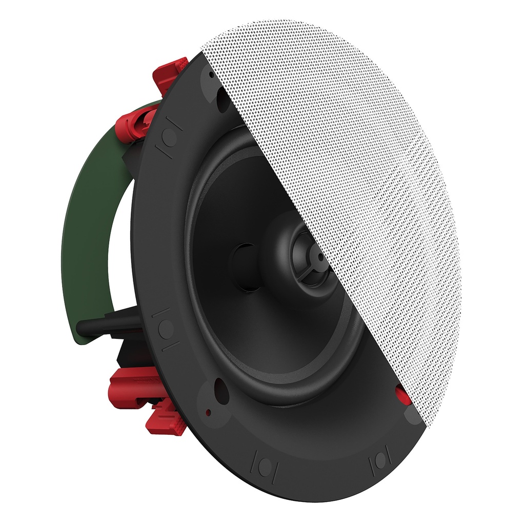 Klipsch DS-160CSM Celling Speaker, features a 6.5” Polypropylene woofer and dual 1” Silk Dome tweeter mated to a round Tractrix® horn for dynamic acoustic performance-White(Pcs)